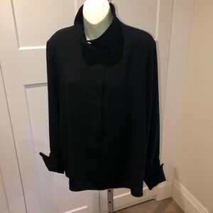 Aritzia Black Button Down Shirt